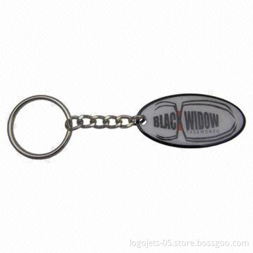 Keychain, Made of Brass or Stainless Steel, Printed